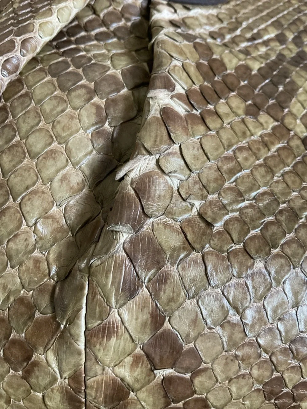 Gucci Studded Brown Python Handbag - Picture 15 of 16